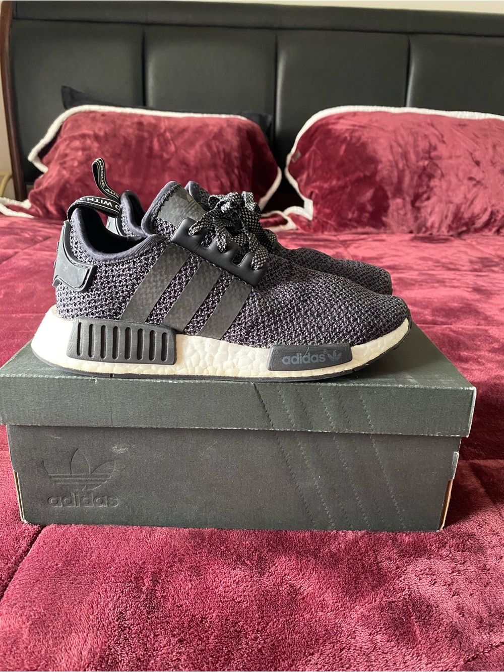 adidas NMD R1 Black/Grey Knit Sneakers